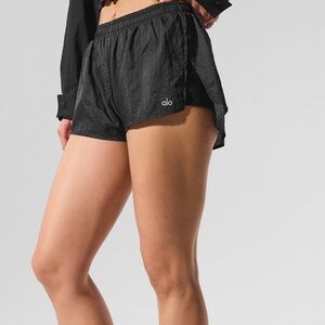 ALO Yoga Black Athletic Game Time Shorts
